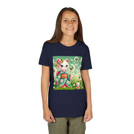 Geisha Kitten and the Dandelion Wish Youth Short Sleeve Tee