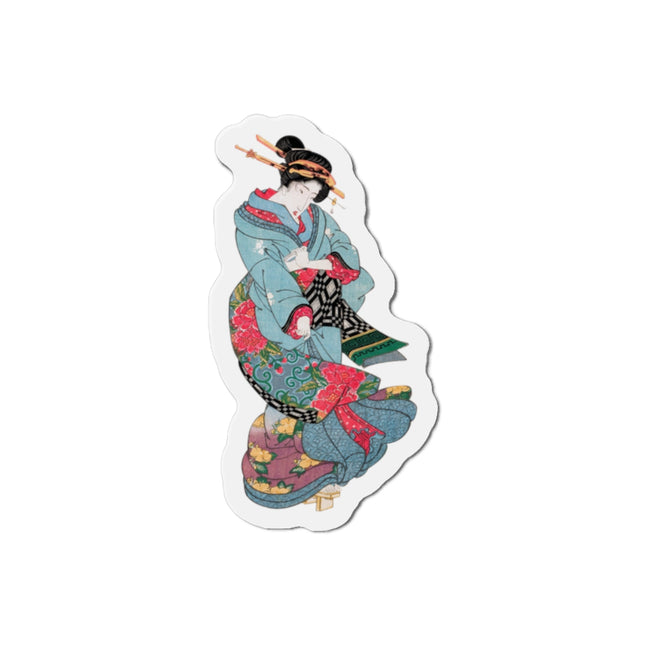 Beauties in a Spring Storm by Keisai Eisen Die-Cut Magnets (5 Sizes)