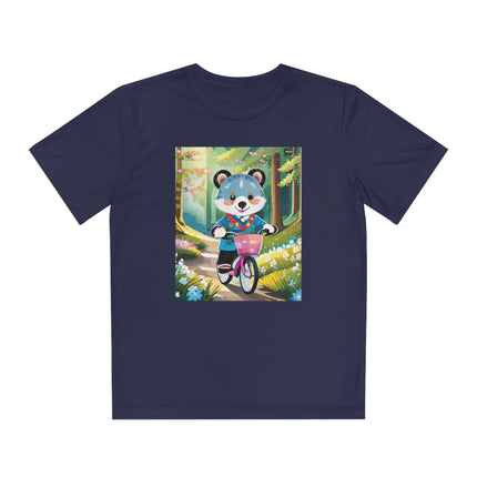 Furry Cyclist Youth Competitor Tee – Woodland Adventure & Playful Charm
