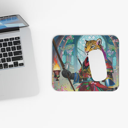 Cyberpunk Leopard Mouse Pad, Rectangle
