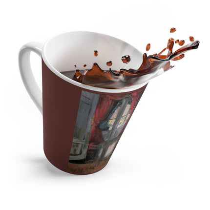 View into Leopold and Marie Czihaczek's Apartment by Egon Schiele Latte Mug
