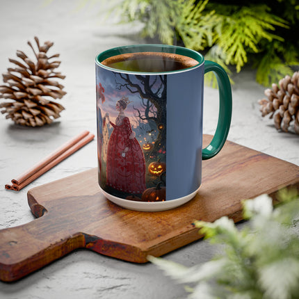 ♥️🎃 The Queen Of Hearts Halloween Masquerade Colorful Mug – Royal Halloween Fantasy