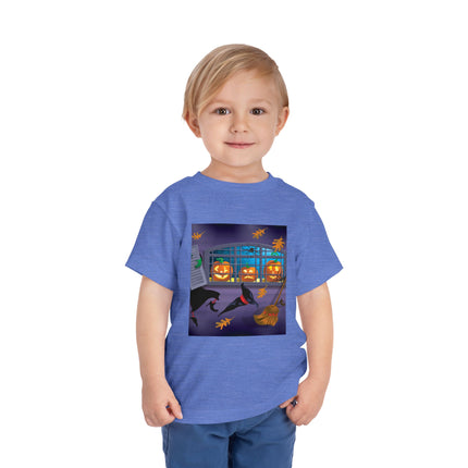 Whimsical Halloween Mischief Toddler Short Sleeve Tee