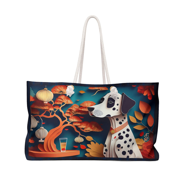 Dalmatian at an Autumn Bonsai Weekender Bag