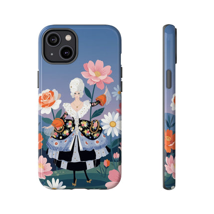 🌸🎀 The Grand Floral Promenade Phone Case – Art Deco Fashion Fantasy