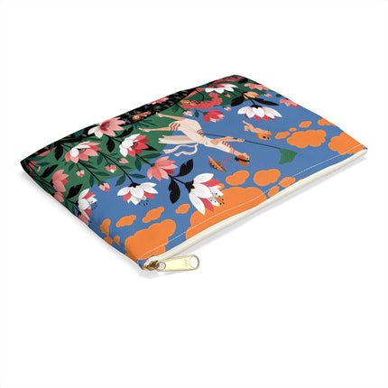 🪁🌺 The Lady Of The Flying Garden Accessory Pouch – Art Deco Floral Fantasy