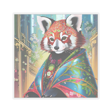 Cybernetic Red Panda Kiss-Cut Stickers (4 Sizes)