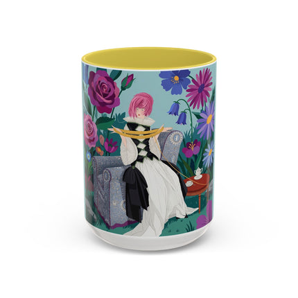 The Lady Of The Garden Tea Colorful Mugs – Art Deco Floral Elegance