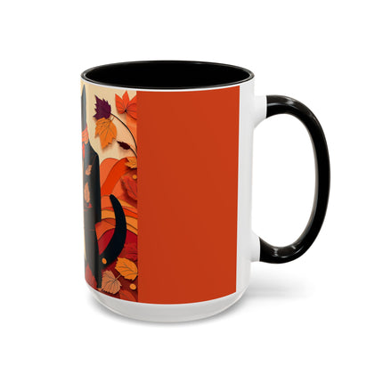 Siamese Cat at an Autumn Harvest Fair Colorful Mugs (11oz, 15oz)