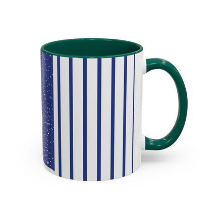 Snowman in Falling Snow Colorful Mugs (11oz, 15oz)