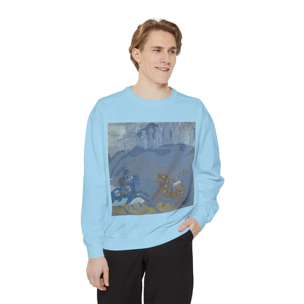 The Duel by Nicholas Roerich Unisex Garment-Dyed Sweatshirt