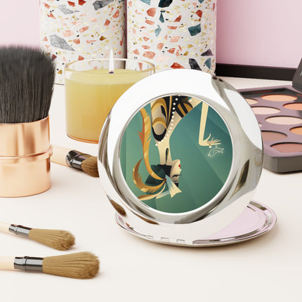 Art Deco Flapper with Bird Compact Mirror – Elegant Glamour & Timeless Style