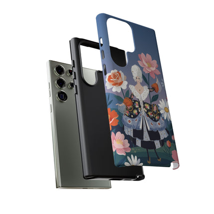🌸🎀 The Grand Floral Promenade Phone Case – Art Deco Fashion Fantasy
