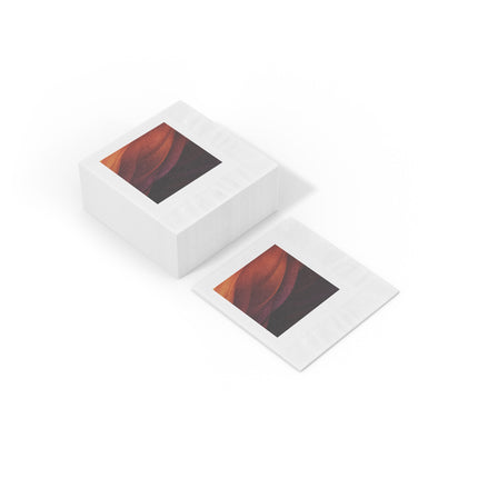 Wave Pattern with Intertwined Hues of Orange, Rose, Maroon, and Purple White Coined Napkins