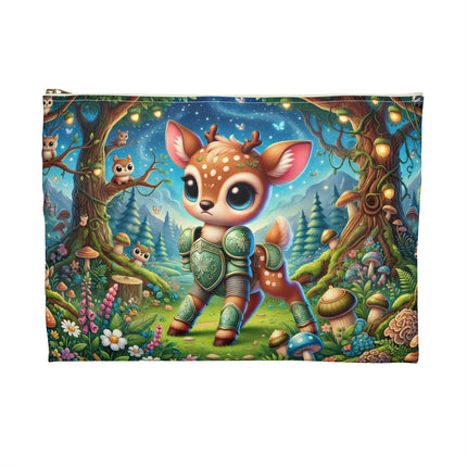The Fawn Defender Flat Pouch – Woodland Guardian & Gentle Courage