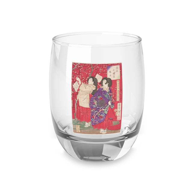 Wood for the Plum Tree by Tsukioka Yoshitoshi Whiskey Glass