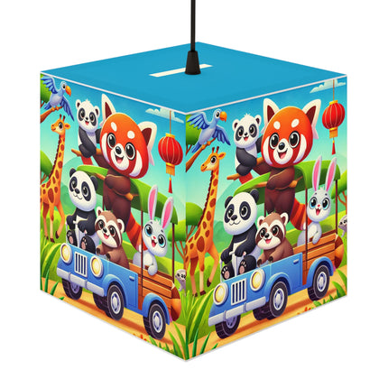 🦒🚙 The Safari Friends on the Move Light Cube Lamp – Adventure, Friendship & Sunny Fun