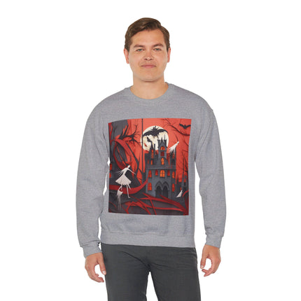 Halloween Night Scene Unisex Heavy Blend™ Crewneck Sweatshirt