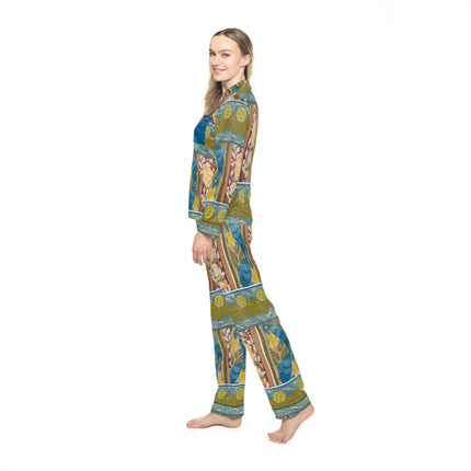 Eagle and Oak, Macaws and Corn by Maurice Pillard Verneuil Women’s Satin Pajamas