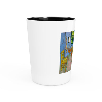 The Bedroom by Vincent Van Gogh Ceramic Shot Glass
