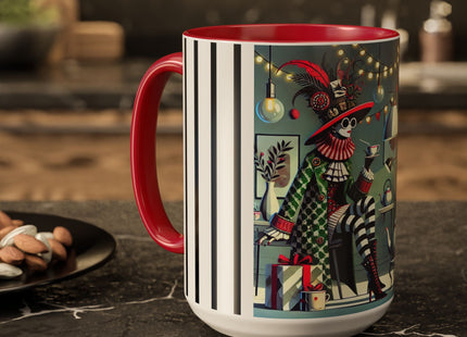 Whimsical Christmas Tea Party Colorful Mugs (11oz, 15oz)
