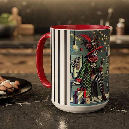 Whimsical Christmas Tea Party Colorful Mugs (11oz, 15oz)