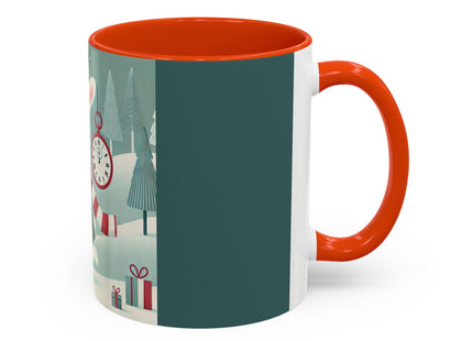 Candy Cane Timekeeper Bunny Colorful Mugs (11oz, 15oz)
