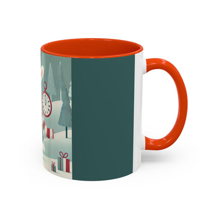 Candy Cane Timekeeper Bunny Colorful Mugs (11oz, 15oz)