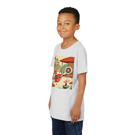 Archer Kitten in the Zen Garden Youth Short Sleeve Tee