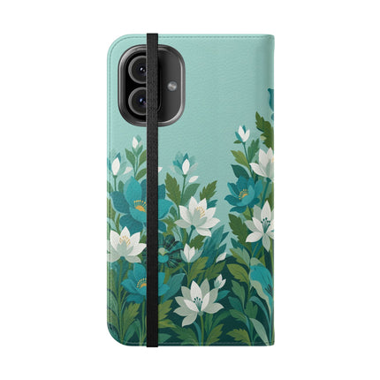 🐉🌿 The Dragon Keeper Flip Case – Art Deco Floral Fantasy
