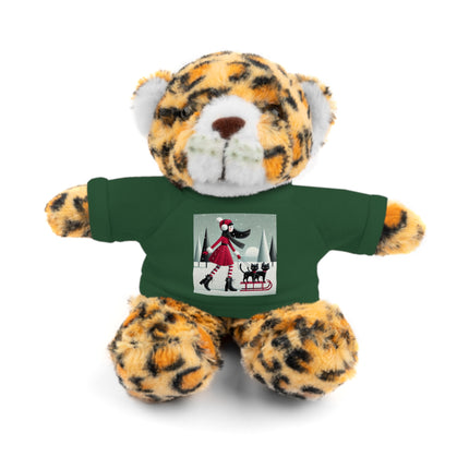 Red Sled & Curious Cats Stuffed Animals with Tee