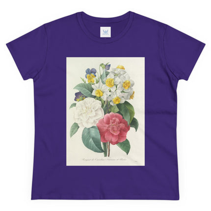 Choix des plus belles fleurs, Plate 015 by Pierre Joseph Redouté Women's Midweight Cotton Tee