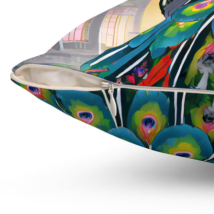 Techno Plumes Spun Polyester Square Pillow