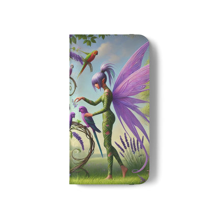 🧚🦜 Lavender-Winged Fairy Flip Case – Dreamy Elegance & Spring Whimsy