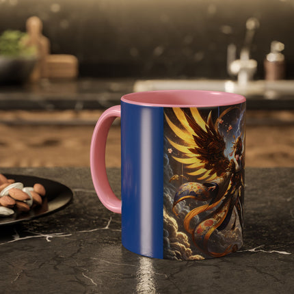 Valkyrie Descending Through Storm Colorful Mugs (11oz, 15oz)