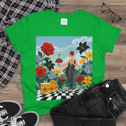 🌹🖤 The Rose Garden Dollmaker Cotton Tee – Art Deco Fashion Fantasy