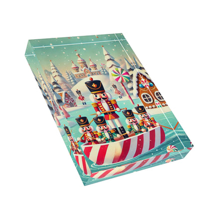 Nutcracker Candy-Striped Adventure Acrylic Art Block