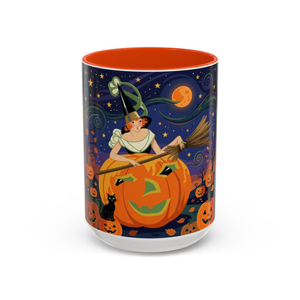 🧙‍♀️🎃 The Witch Of Pumpkin Moon Hollow Colorful Mug – Whimsical Halloween Magic