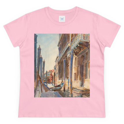 Gondola Moorings on the Grand Canal by John Singer Sargent Women's Midweight Cotton Tee