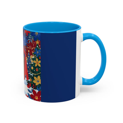 🎭❄️ The Christmas Masquerade Lady Colorful Mug – Art Deco Holiday Fantasy