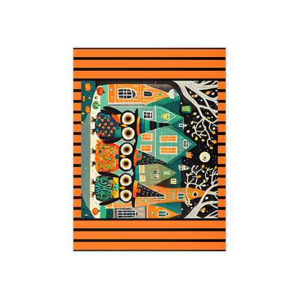 Night of the Trick-or-Treating Owlets Ceramic Tile