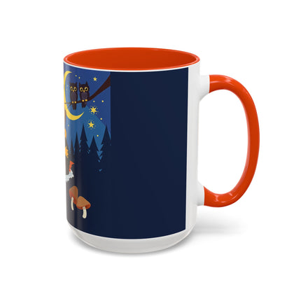 🎃🐈‍⬛ The Little Pumpkin Witch And Her Black Cat Colorful Mug – Whimsical Halloween Charm
