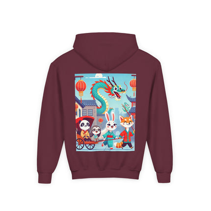 The Little Dragon and Friends Youth Hooded Sweatshirt – Friendship, Adventure & Storybook Charm
