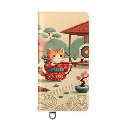 🏹🌸 Archer Kitten in the Zen Garden Flip Case – Focus, Whimsy & Zen Balance