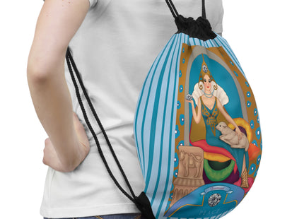 April & Diamond (from the Gem Series) by Sofi Chiostri Drawstring Bag