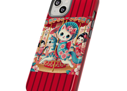 Geisha Kitten's Enchanted Carousel Phone Cases