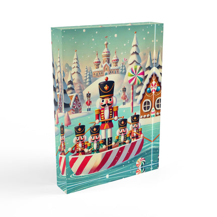 Nutcracker Candy-Striped Adventure Acrylic Art Block