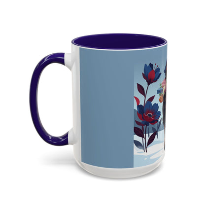 🎁🌺 The Christmas Gift Garden Stroll Colorful Mug – Art Deco Holiday Fantasy