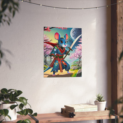 Cyber Samurai Rat Fine Art Posters
