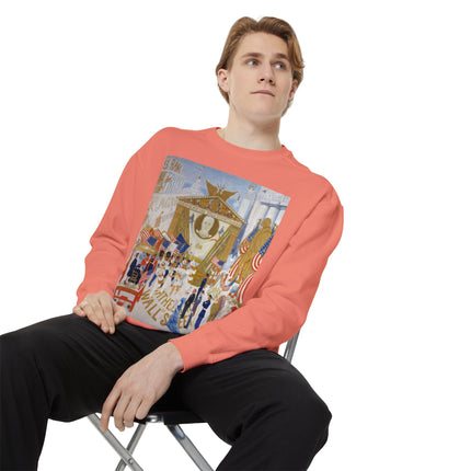 The Cathedrals of Wall Street Unisex Garment-Dyed Sweatshirt